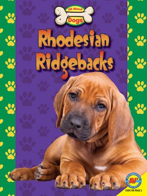 cover image of Rhodesian Ridgebacks